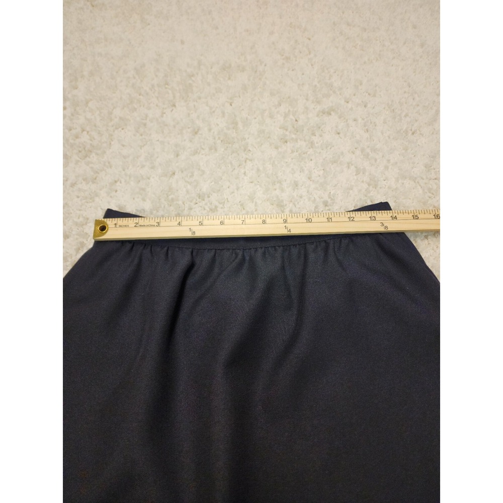 VINTAGE Haberdashery Womens Corporate A line Skirt Black Size 10 Two Pockets - Picture 5 of 15